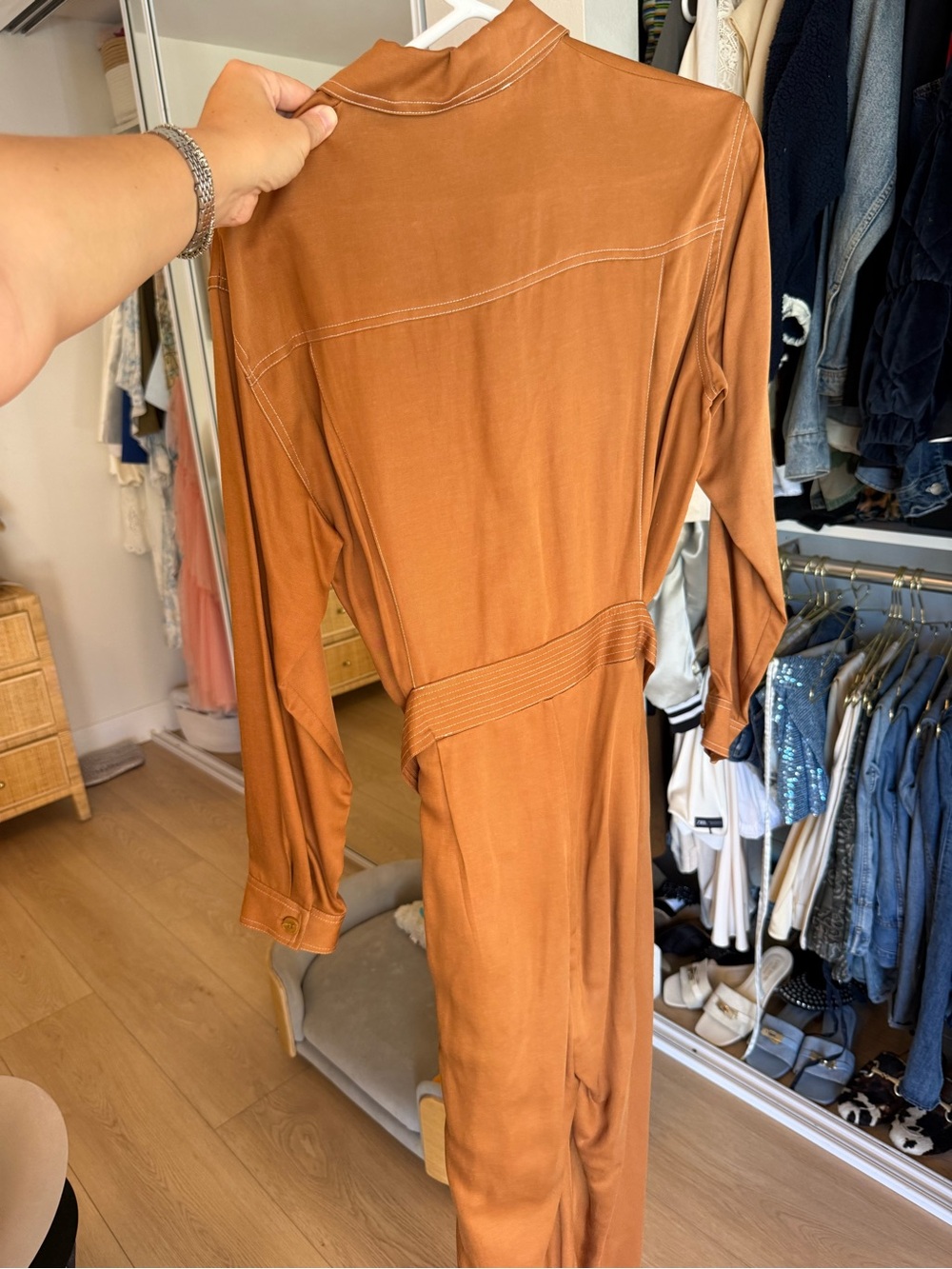 Maje Rust Utility Shirt Jacket - Picture 4 of 5